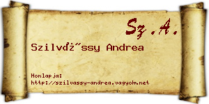 Szilvássy Andrea névjegykártya