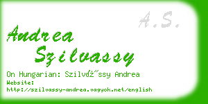 andrea szilvassy business card